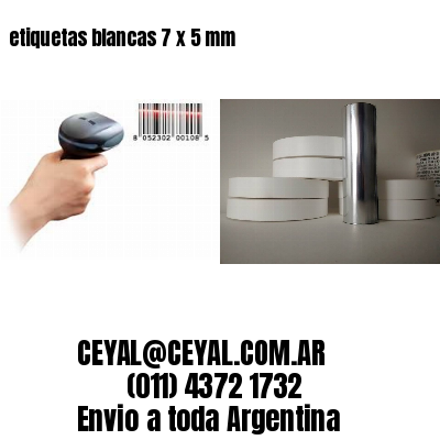 etiquetas blancas 7 x 5 mm