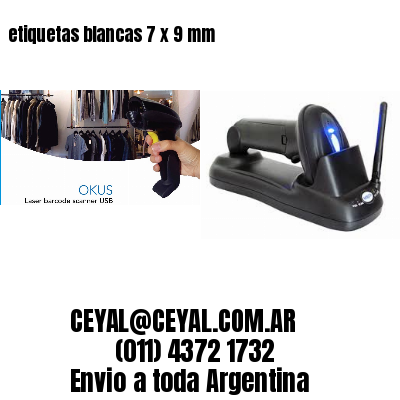 etiquetas blancas 7 x 9 mm