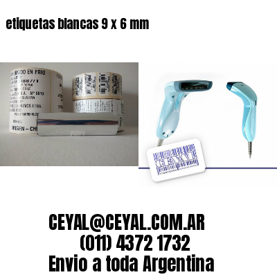 etiquetas blancas 9 x 6 mm