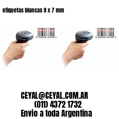 etiquetas blancas 9 x 7 mm