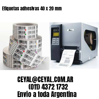 Etiquetas adhesivas 40 x 20 mm