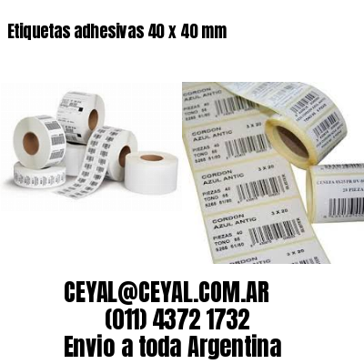Etiquetas adhesivas 40 x 40 mm