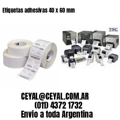 Etiquetas adhesivas 40 x 60 mm