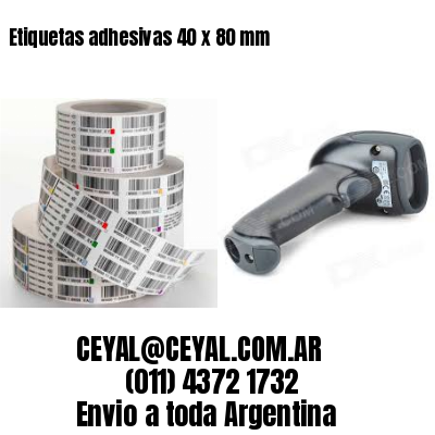 Etiquetas adhesivas 40 x 80 mm