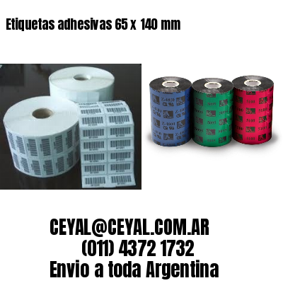 Etiquetas adhesivas 65 x 140 mm