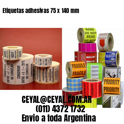 Etiquetas adhesivas 75 x 140 mm