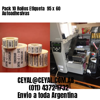 Pack 10 Rollos Etiqueta  95 x 60 Autoadhesivas