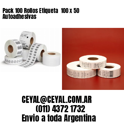 Pack 100 Rollos Etiqueta  100 x 50 Autoadhesivas