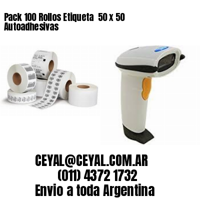 Pack 100 Rollos Etiqueta  50 x 50 Autoadhesivas