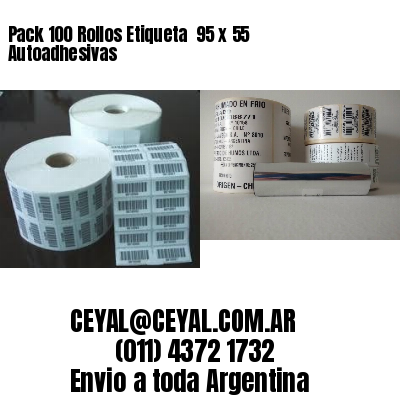 Pack 100 Rollos Etiqueta  95 x 55 Autoadhesivas
