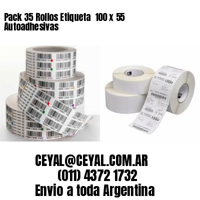 Pack 35 Rollos Etiqueta  100 x 55 Autoadhesivas