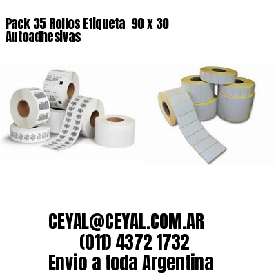 Pack 35 Rollos Etiqueta  90 x 30 Autoadhesivas
