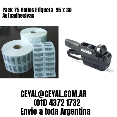 Pack 75 Rollos Etiqueta  95 x 30 Autoadhesivas