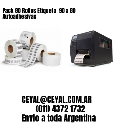 Pack 80 Rollos Etiqueta  90 x 80 Autoadhesivas