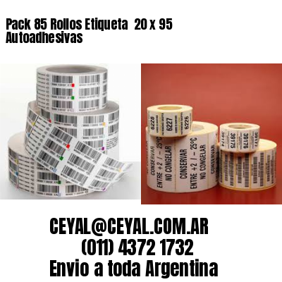 Pack 85 Rollos Etiqueta  20 x 95 Autoadhesivas