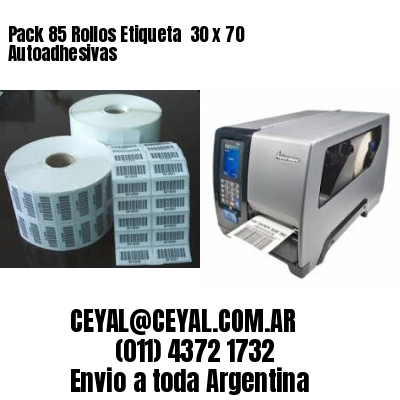 Pack 85 Rollos Etiqueta  30 x 70 Autoadhesivas