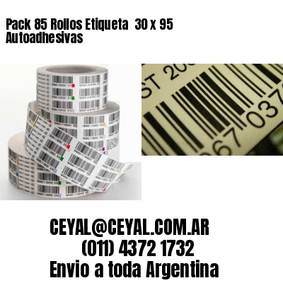 Pack 85 Rollos Etiqueta  30 x 95 Autoadhesivas
