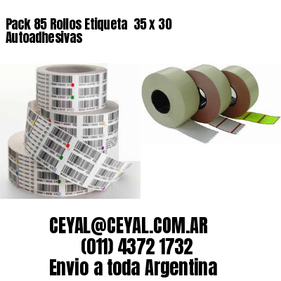 Pack 85 Rollos Etiqueta  35 x 30 Autoadhesivas