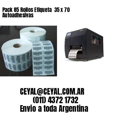 Pack 85 Rollos Etiqueta  35 x 70 Autoadhesivas