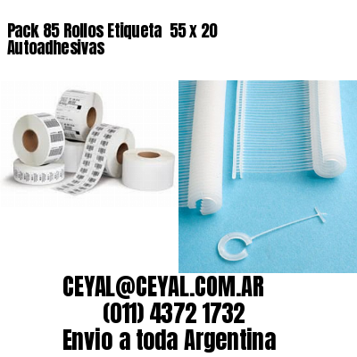 Pack 85 Rollos Etiqueta  55 x 20 Autoadhesivas
