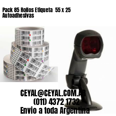Pack 85 Rollos Etiqueta  55 x 25 Autoadhesivas