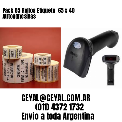 Pack 85 Rollos Etiqueta  65 x 40 Autoadhesivas