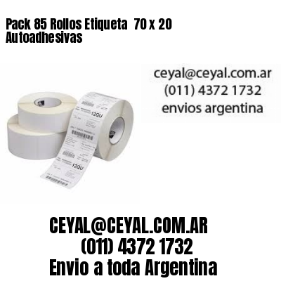 Pack 85 Rollos Etiqueta  70 x 20 Autoadhesivas