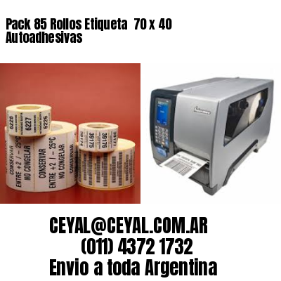 Pack 85 Rollos Etiqueta  70 x 40 Autoadhesivas