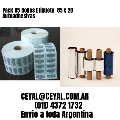 Pack 85 Rollos Etiqueta  85 x 20 Autoadhesivas