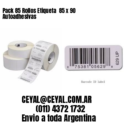 Pack 85 Rollos Etiqueta  85 x 90 Autoadhesivas