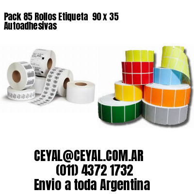 Pack 85 Rollos Etiqueta  90 x 35 Autoadhesivas