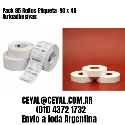 Pack 85 Rollos Etiqueta  90 x 45 Autoadhesivas