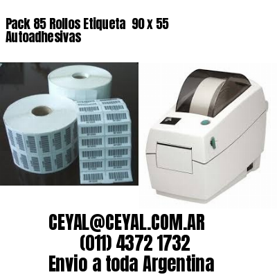 Pack 85 Rollos Etiqueta  90 x 55 Autoadhesivas