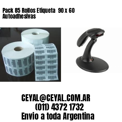 Pack 85 Rollos Etiqueta  90 x 60 Autoadhesivas