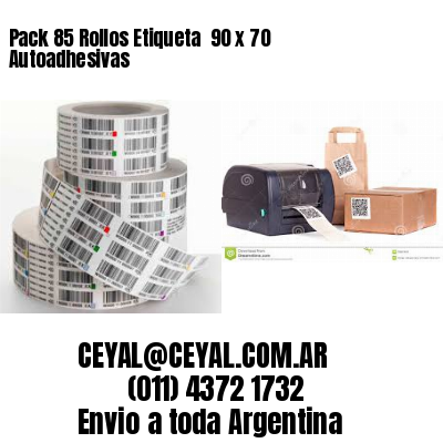 Pack 85 Rollos Etiqueta  90 x 70 Autoadhesivas