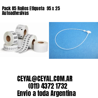 Pack 85 Rollos Etiqueta  95 x 25 Autoadhesivas