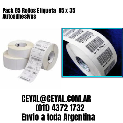 Pack 85 Rollos Etiqueta  95 x 35 Autoadhesivas