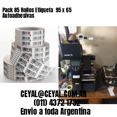 Pack 85 Rollos Etiqueta  95 x 65 Autoadhesivas