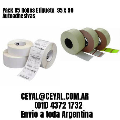 Pack 85 Rollos Etiqueta  95 x 90 Autoadhesivas