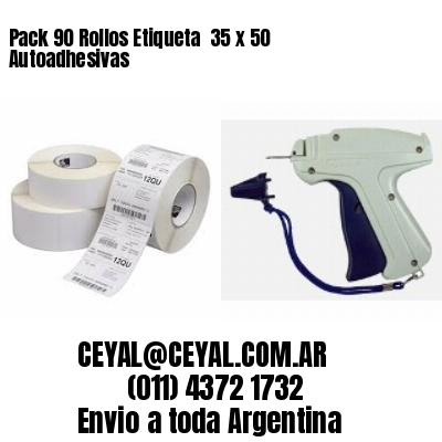 Pack 90 Rollos Etiqueta  35 x 50 Autoadhesivas