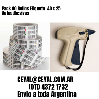 Pack 90 Rollos Etiqueta  40 x 25 Autoadhesivas