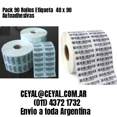 Pack 90 Rollos Etiqueta  40 x 90 Autoadhesivas