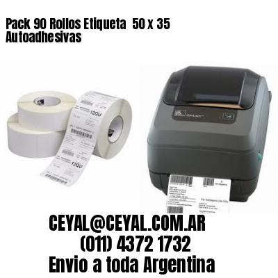 Pack 90 Rollos Etiqueta  50 x 35 Autoadhesivas