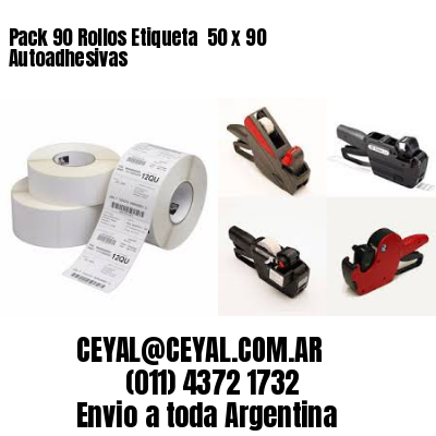 Pack 90 Rollos Etiqueta  50 x 90 Autoadhesivas