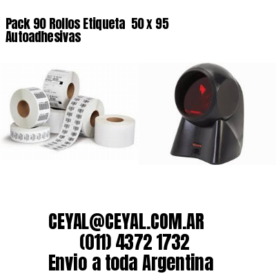 Pack 90 Rollos Etiqueta  50 x 95 Autoadhesivas