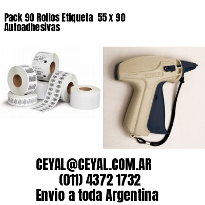 Pack 90 Rollos Etiqueta  55 x 90 Autoadhesivas