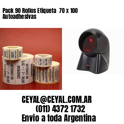 Pack 90 Rollos Etiqueta  70 x 100 Autoadhesivas