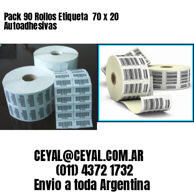 Pack 90 Rollos Etiqueta  70 x 20 Autoadhesivas