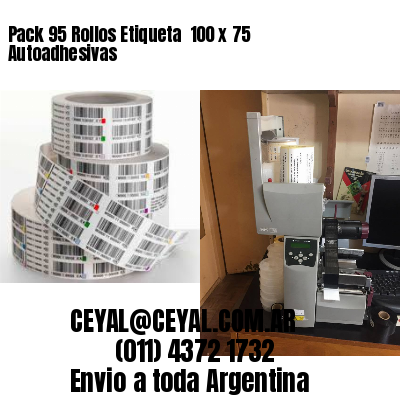Pack 95 Rollos Etiqueta  100 x 75 Autoadhesivas