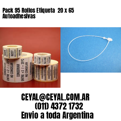 Pack 95 Rollos Etiqueta  20 x 65 Autoadhesivas